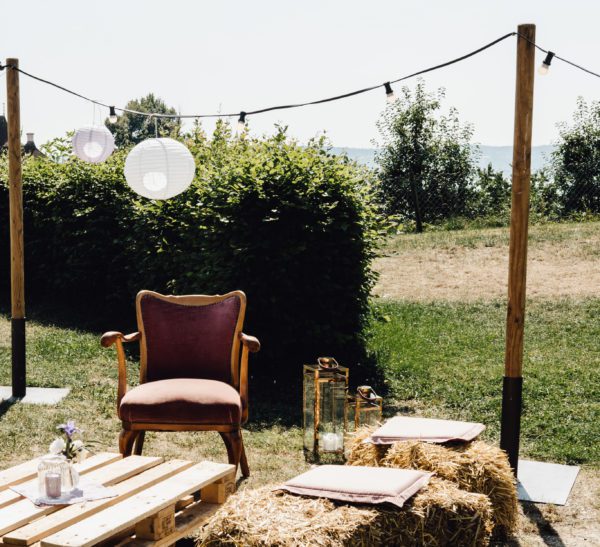 Roter Vintage Sessel "Elsa"