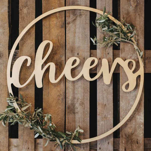 Dekoring "cheers" in gold