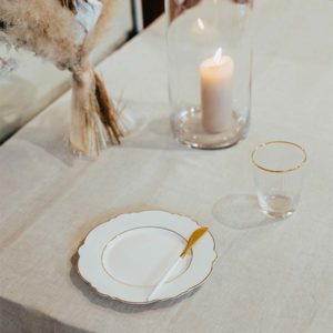 Vorspeisenteller “Elegance white/rosé shine” aus Porzellan - ⌀ 21 CM