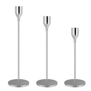 Kerzenständer in silber 3er Set