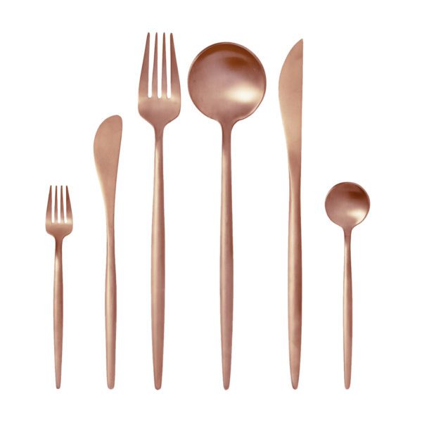 Besteck Kupfer Matt Set 6-teilig