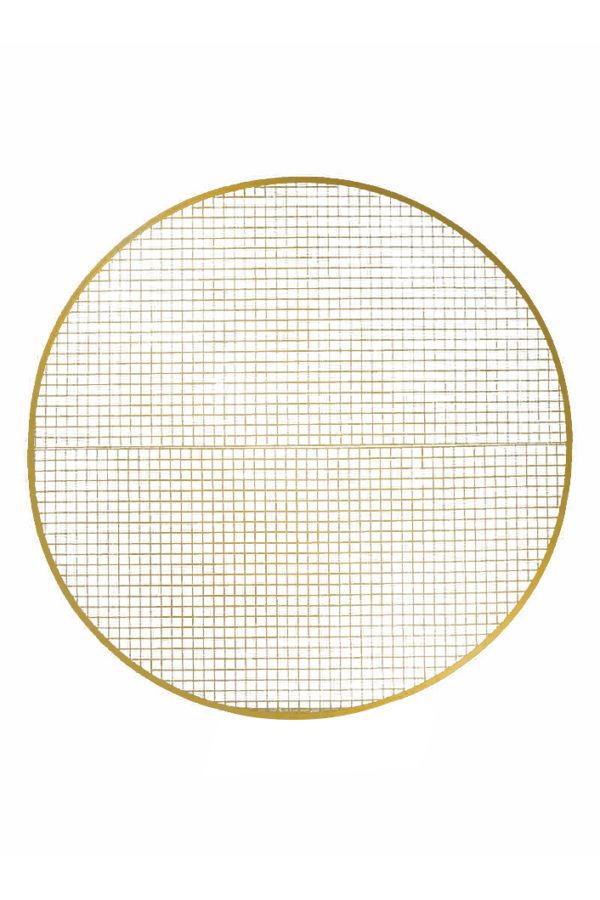 Hochzeit Hintergrund "Grid" rund für Dekoration in Gold