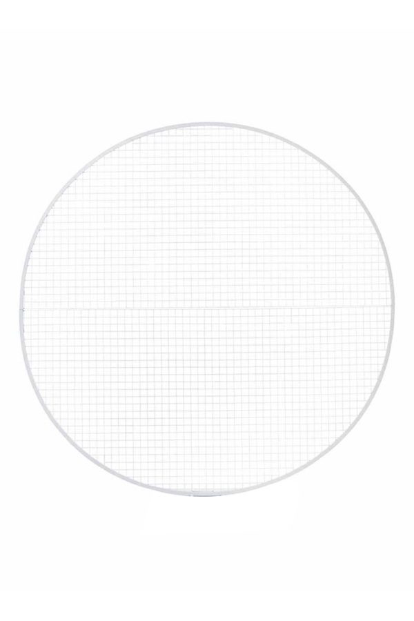 Hochzeit Hintergrund "Grid" rund für Dekoration in Weiß