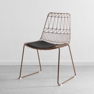 Lucy Wire Chair Roségold im Mesh-Look