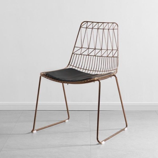 Lucy Wire Chair Roségold im Mesh-Look