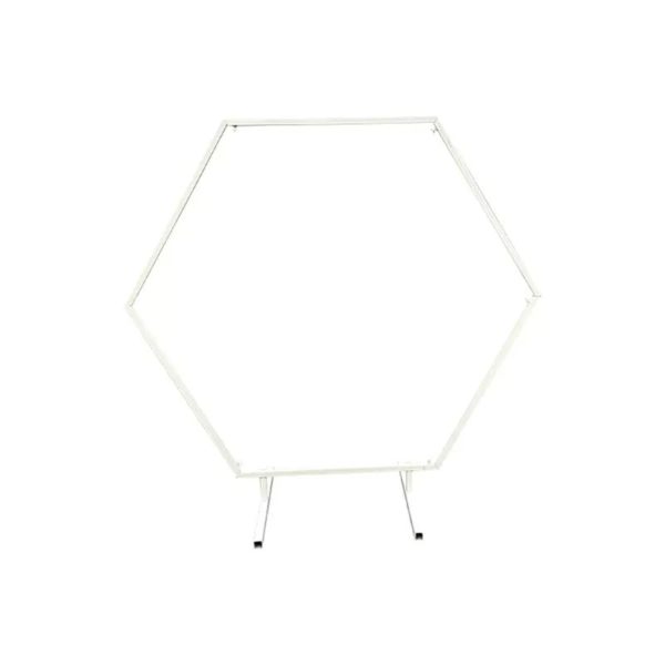 Traubogen Hexagon in weiß, 220 cm