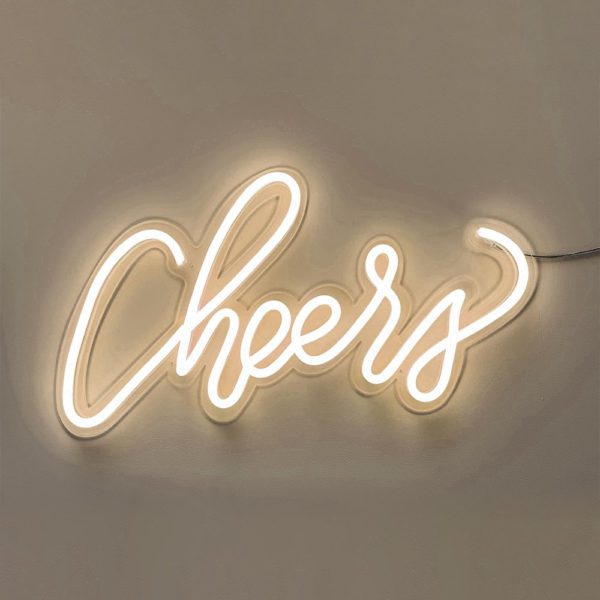 Neon Schriftzug "Cheers"
