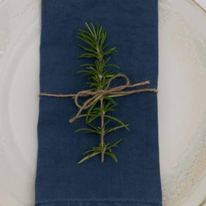 Leinenservietten in royalblau (Stonewashed)