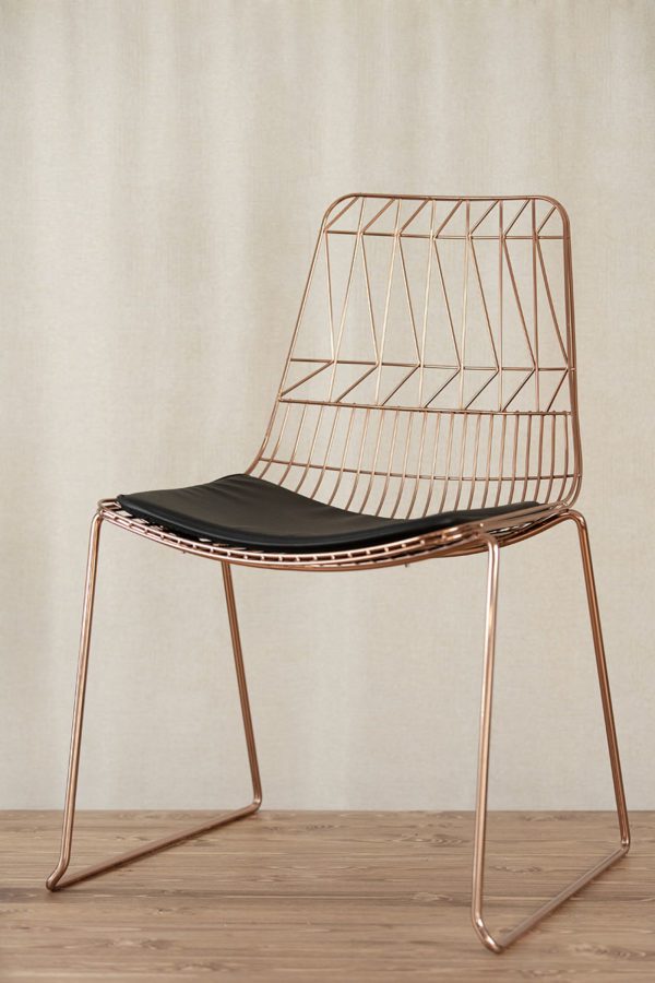 Sitzkissen für Lucy Wire Chairs in schwarz