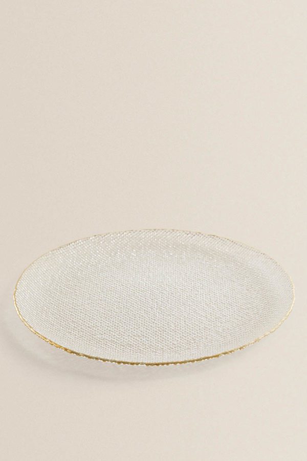 Platzteller mit Goldrand & Relief – Bild 4