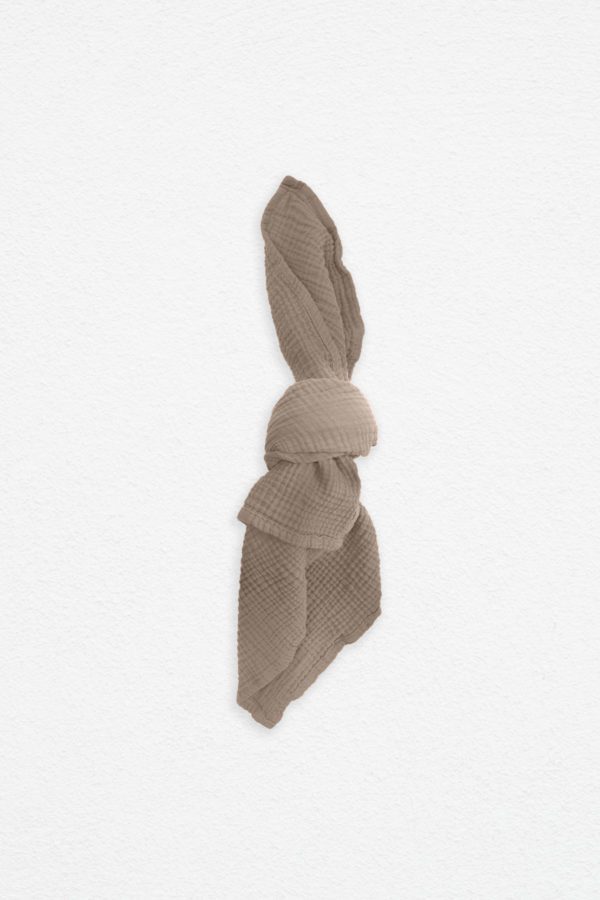 Baumwollserviette Pebble Brown Waffle