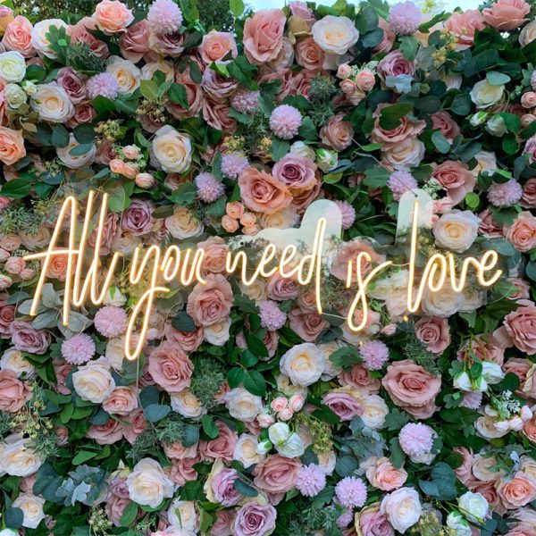 Neon Schriftzug "All you need is love"
