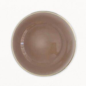Platzteller “Minimal” in Cocoa Brown mit Goldrand ⌀ 33cm