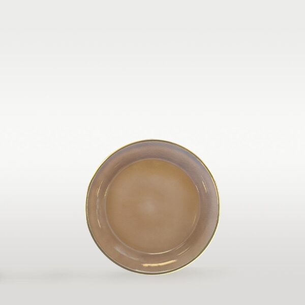 Brotteller “Minimal” in Cocoa Brown mit Goldrand ⌀ 15,5cm
