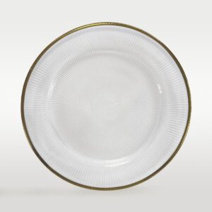 Platzteller “Textured Plate” mit Goldrand ⌀ 33 cm