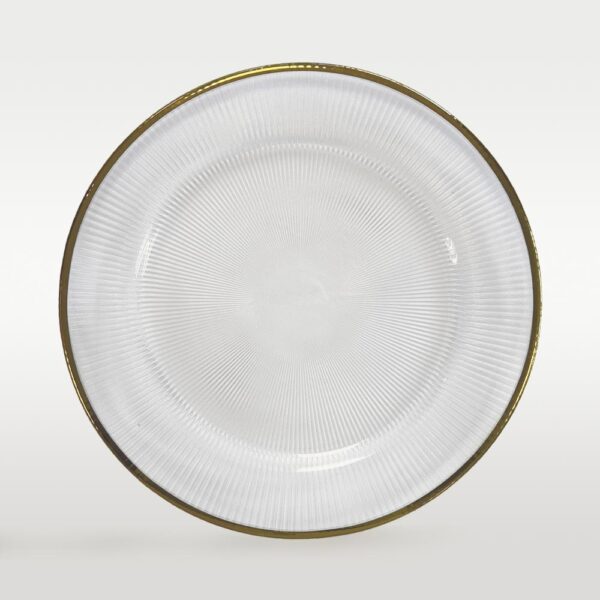Platzteller “Textured Plate” mit Goldrand ⌀ 33 cm