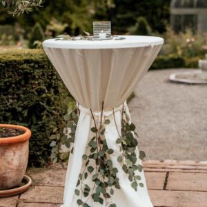 Stehtischhusse elegance creme