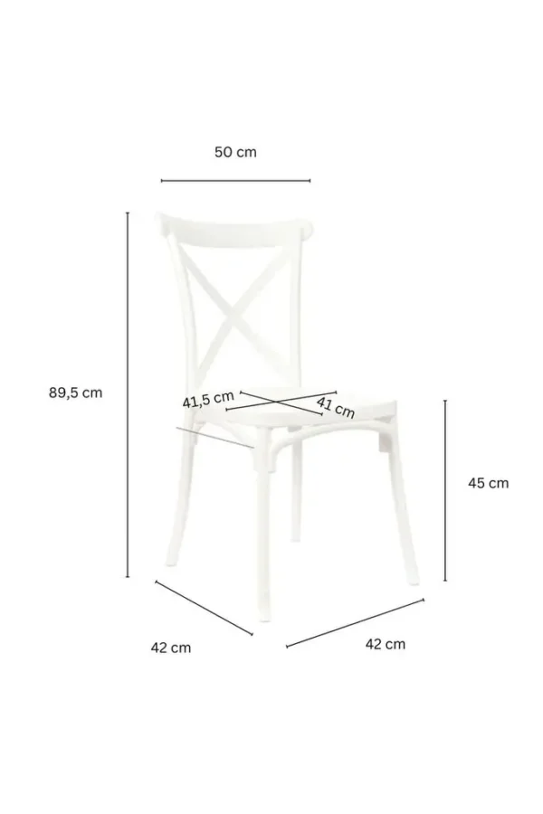 Cross Back Stuhl Simply white – Bild 3
