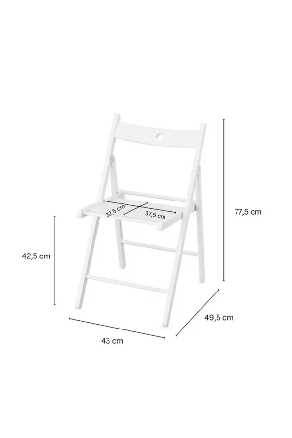 Holzklappstühle weiss – Bild 3