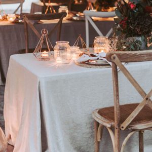 Leinentischdecke in macchiato beige  | 350x250 cm