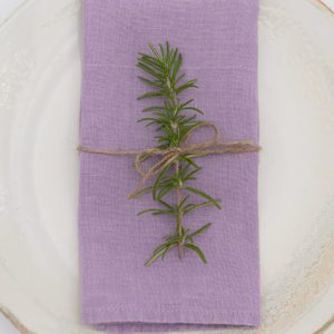 Leinenservietten in flieder, lavendel (Stonewashed)