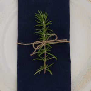 Leinenservietten in navy, dunkelblau (Stonewashed)