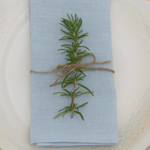 Leinenservietten in wolkenblau, powder blue