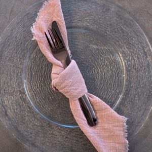 Musselinservietten in Altrosa