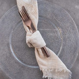 Musselinservietten in Beige