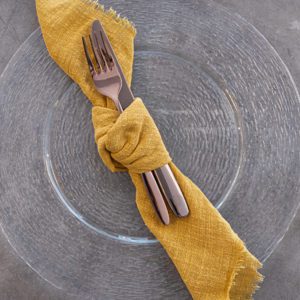 Musselinservietten in Senfgelb