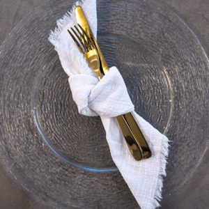 Musselinservietten in Weiß