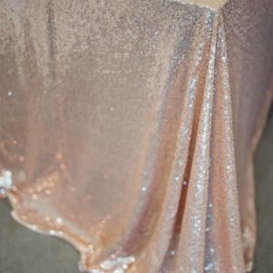 Pailettentischdecke in rosé blush