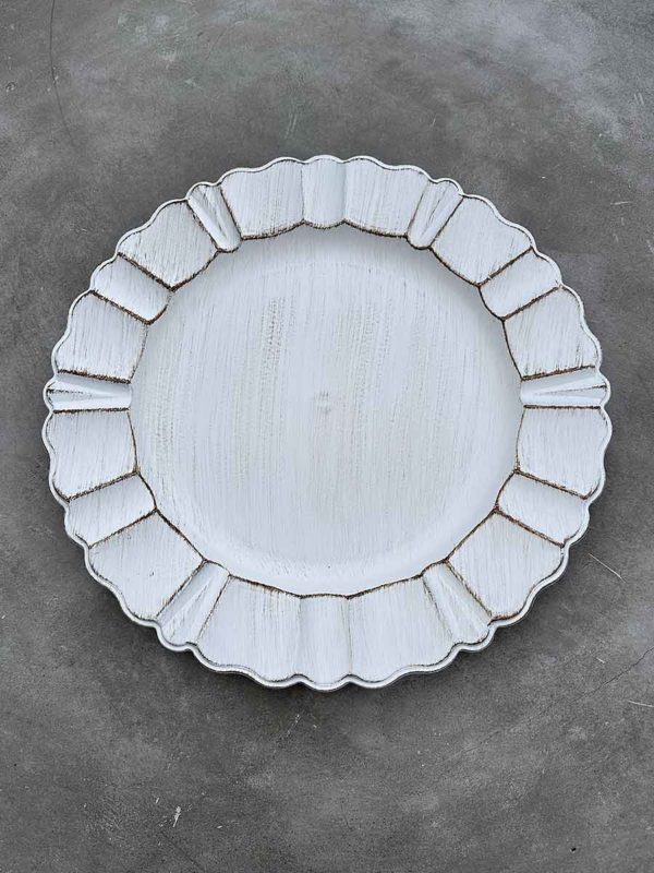 Platzteller "Antique Plate" in weiß ⌀ 32cm