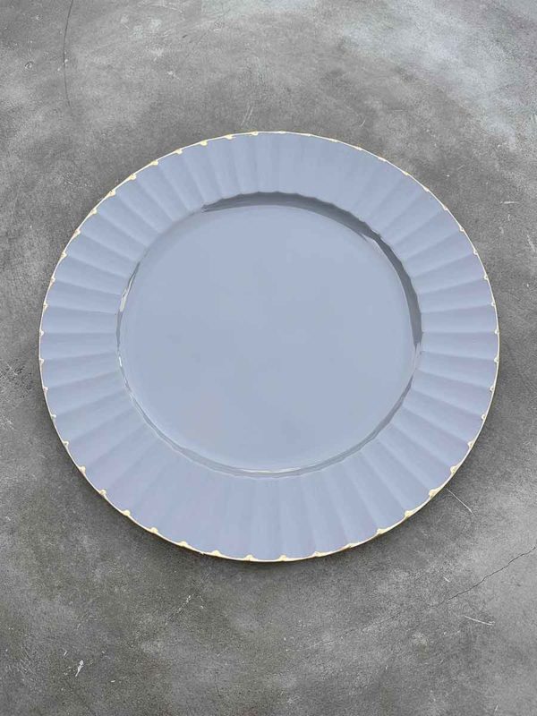 Platzteller "Minimalism Wave Gray" mit goldrand