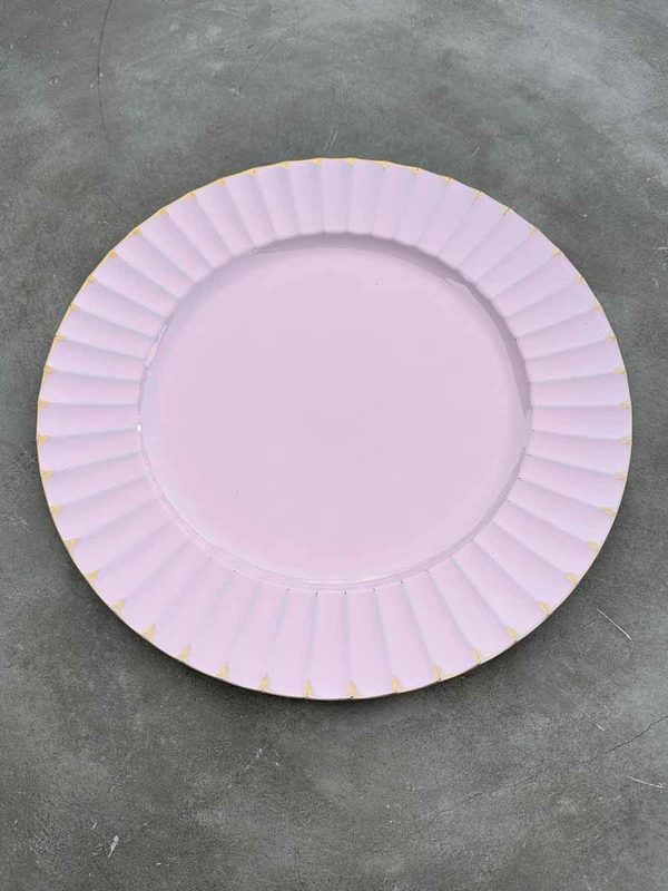 Platzteller "Minimalism Wave Rose" mit goldrand