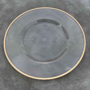 Platzteller "Riffled" mit goldrand in mattgold ⌀ 33cm