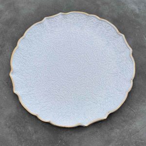 Platzteller "Simplify White" mit goldrand ⌀ 33cm