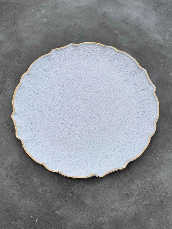 Platzteller "Simplify White" mit goldrand ⌀ 33cm