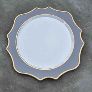 Platzteller "Sunflower Gray" mit goldrand ⌀ 34,5 cm