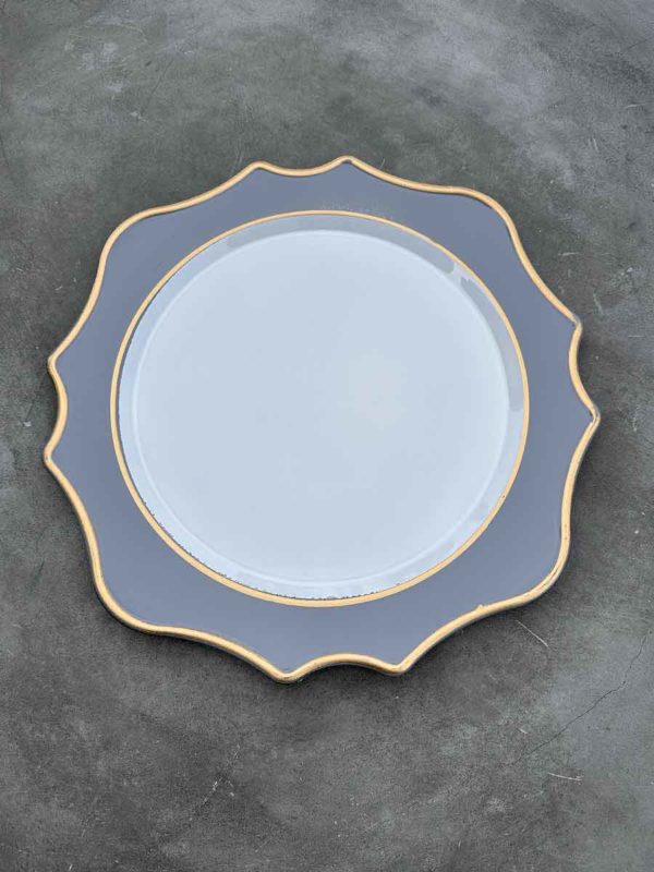 Platzteller "Sunflower Gray" mit goldrand ⌀ 33cm
