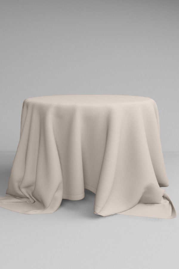 Runde Tischdecke in Buttercream  | ⌀ 330 cm