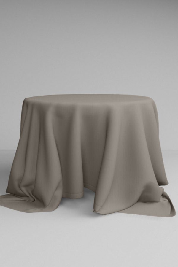 Runde Tischdecke in Simply Taupe  | ⌀ 330 cm
