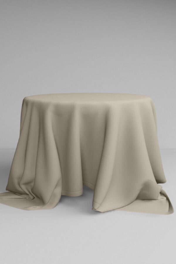 Runde Tischdecke in Warm Gray  | ⌀ 330 cm