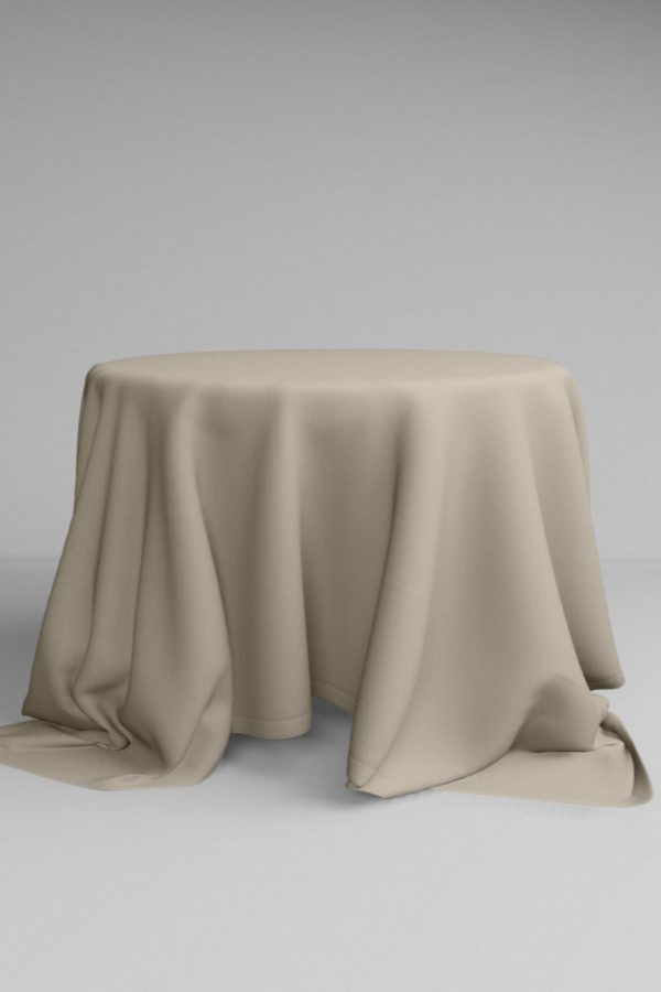 Runde Tischdecke in Warm Gray  | ⌀ 330 cm