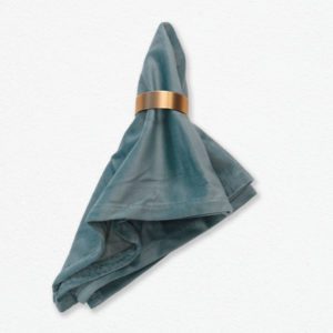 Stoffserviette aus Samt / Velours in Jade Turquoise