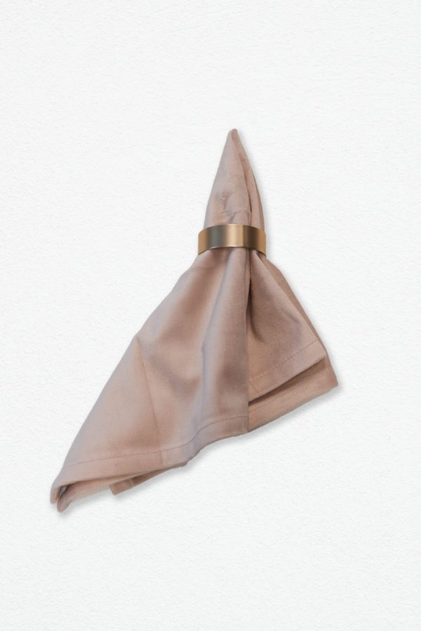 Stoffserviette aus Samt / Velours in Bridal Blush