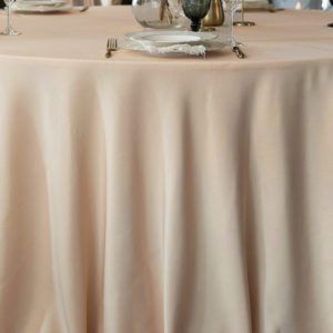 Runde Tischdecke in Latte Macchiato Beige  | ⌀ 330 cm