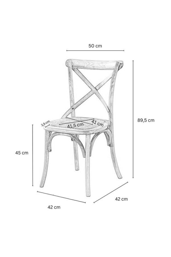 Cross Back Chairs Holz – Bild 4