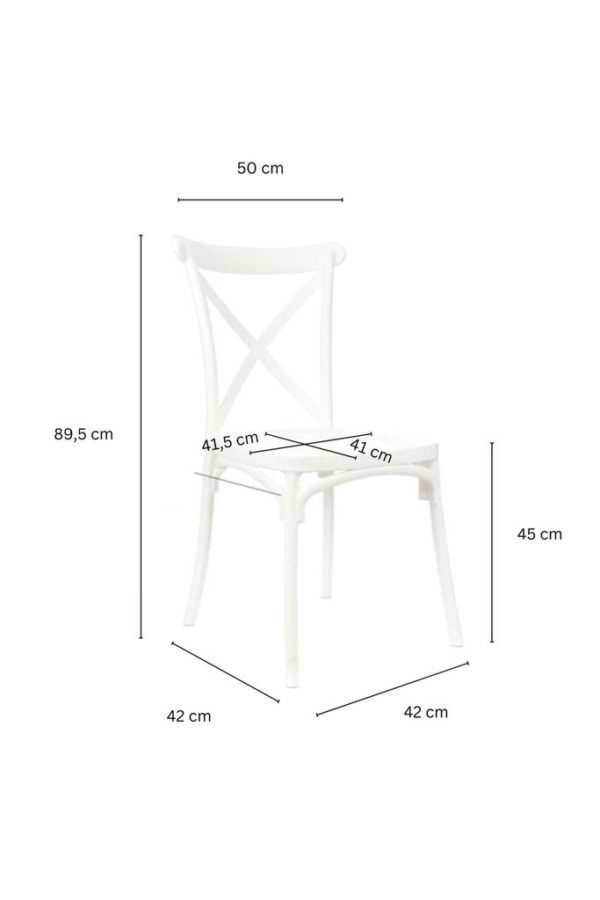 Cross Back Chair Simply white – Bild 2