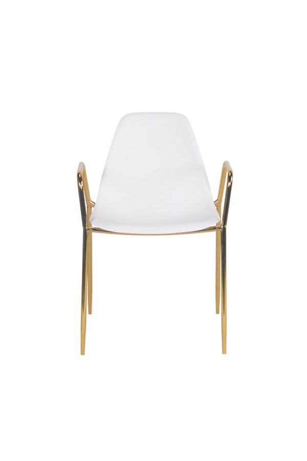 Stellar Chair in Weiß mit Rahmen in Gold – Bild 6